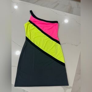 Jay Godfrey sz. 8 Neon Color Block Dress